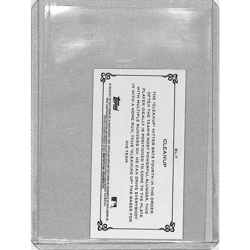 2022 Topps Allen and Ginter Chrome Baseball Lexicon Minis #BL-7 Cleanup NM-MT Baseball Card - Baseball Card Single