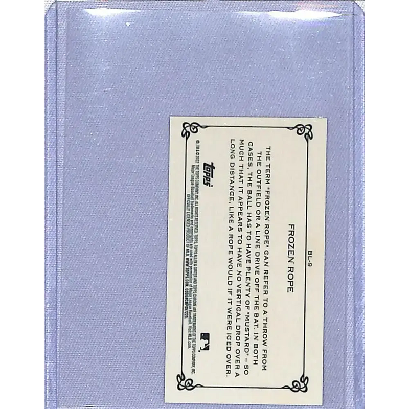 2022 Topps Allen and Ginter Chrome Baseball Lexicon Minis #BL-9 Frozen Rope NM-MT Baseball Card - Baseball Card Single