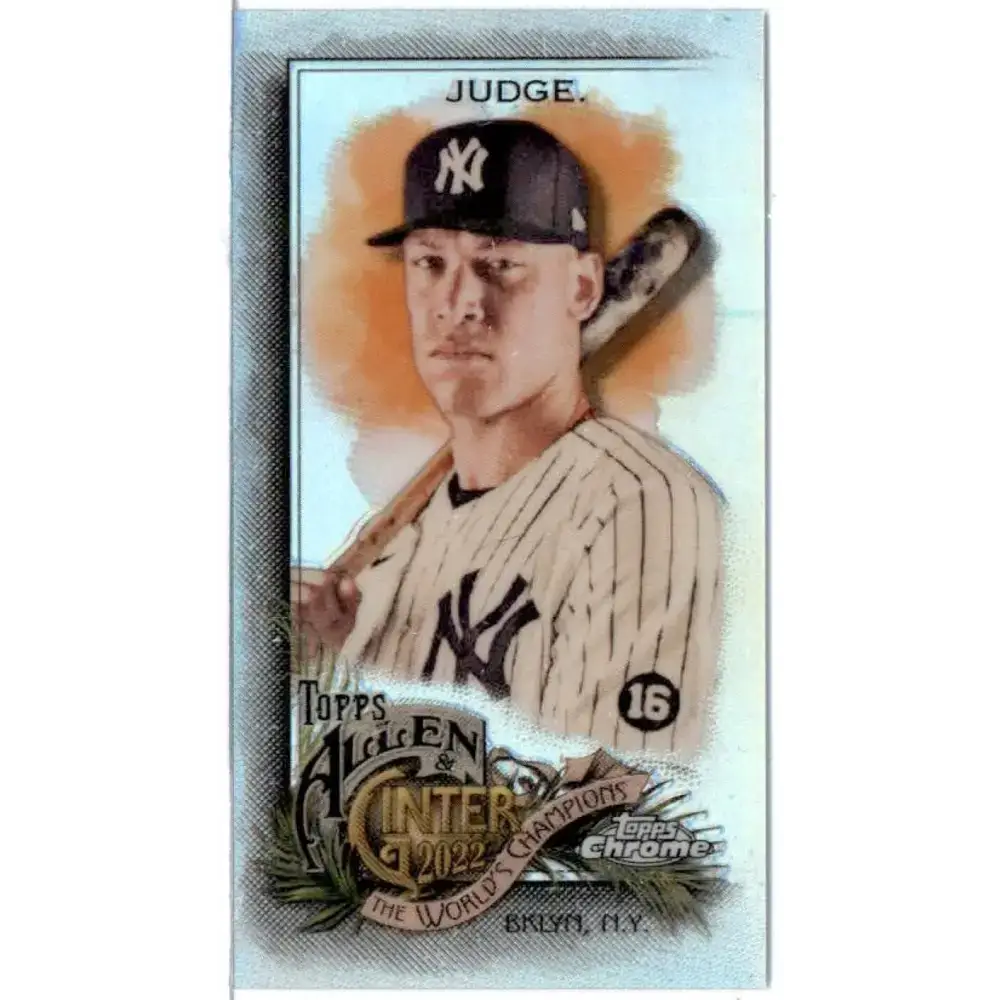 2022 Topps Allen and Ginter Chrome Mini Refractor #11 Aaron Judge NM-MT New York Yankees Baseball Card