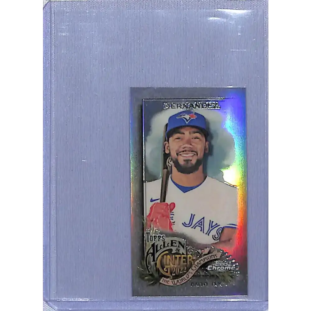 2022 Topps Allen and Ginter Chrome Mini Refractor #111 Teoscar Hernandez NM-MT Toronto Blue Jays Baseball Card