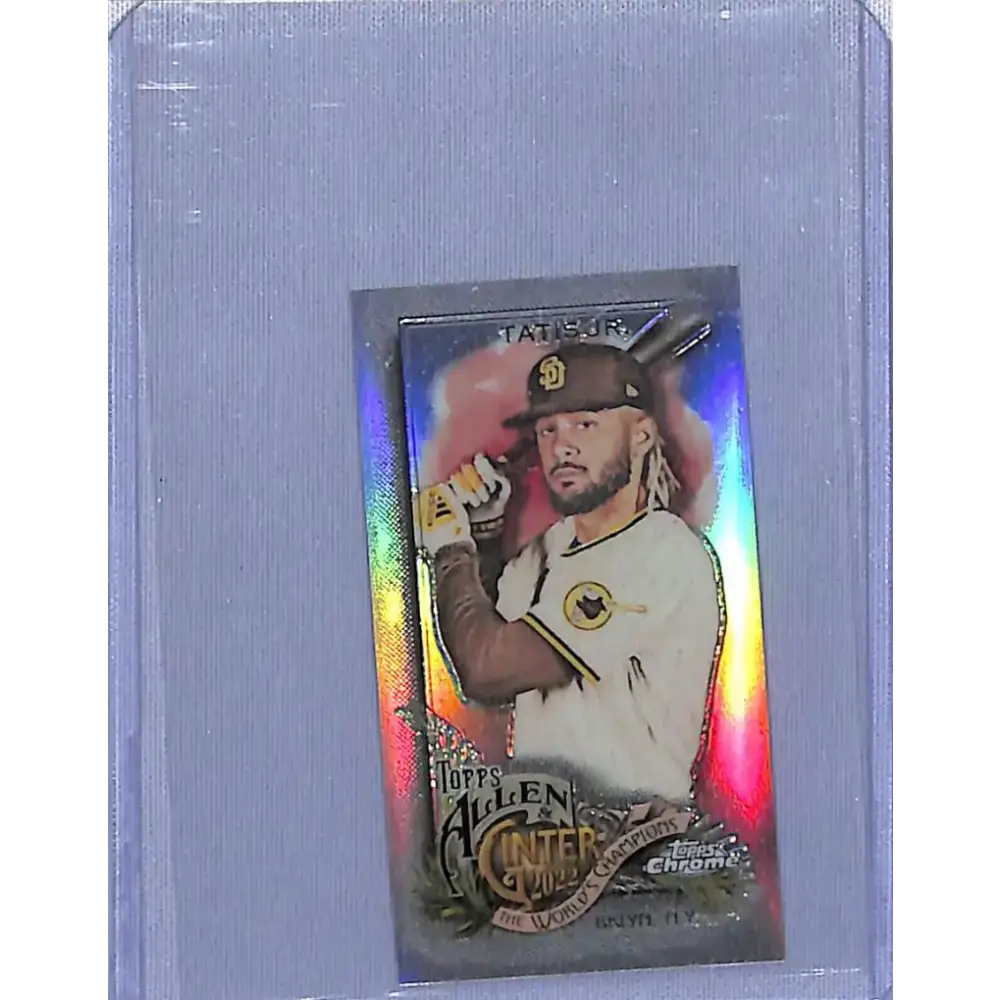 2022 Topps Allen and Ginter Chrome Mini Refractor #15 Fernando Tatis Jr. NM-MT San Diego Padres Baseball Card