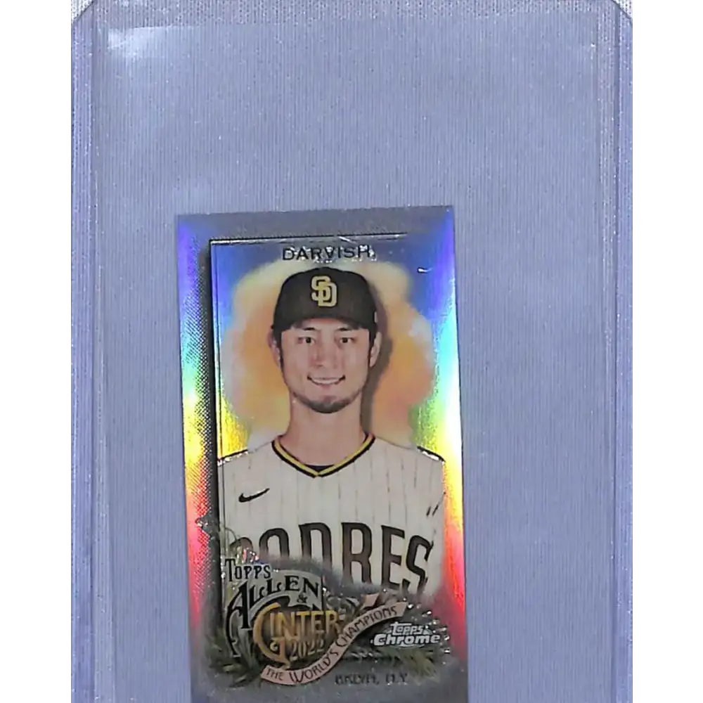 2022 Topps Allen and Ginter Chrome Mini Refractor #161 Yu Darvish NM-MT San Diego Padres Baseball Card - Baseball Card