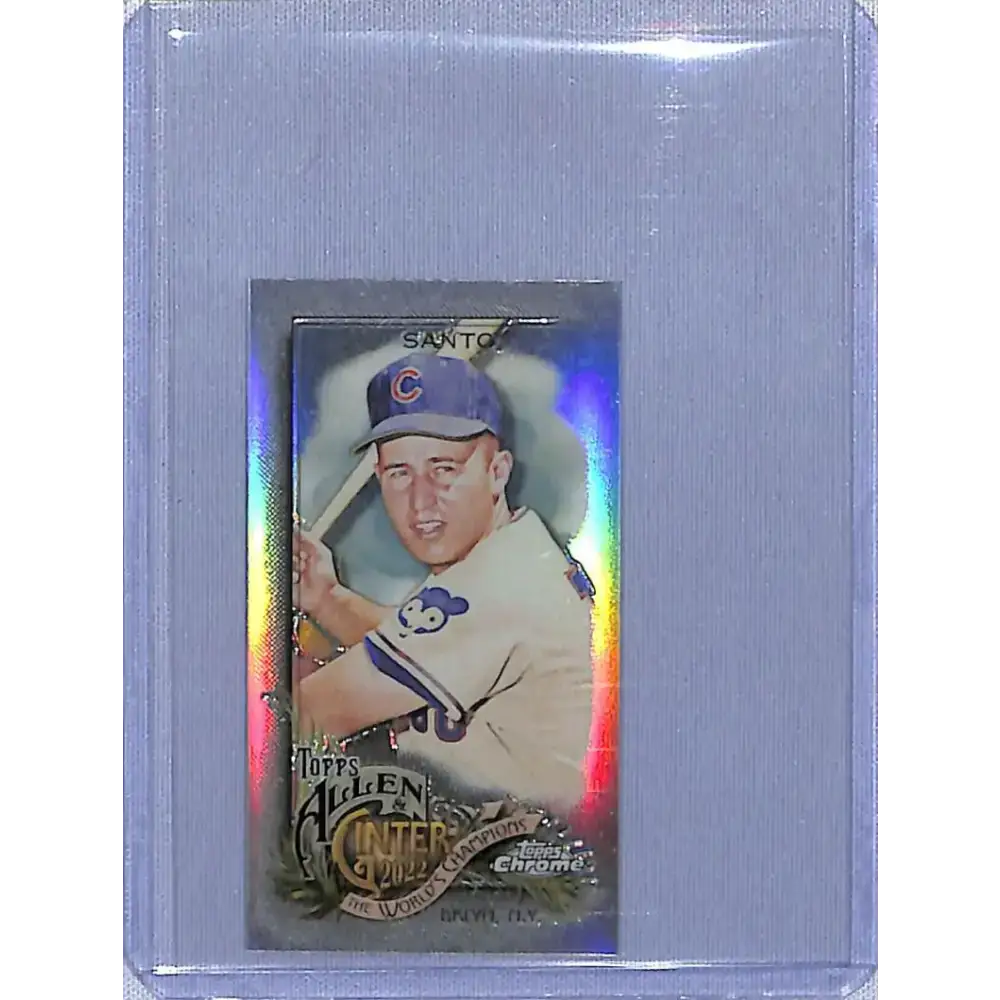 2022 Topps Allen and Ginter Chrome Mini Refractor #188 Ron Santo NM-MT Chicago Cubs Baseball Card - Baseball Card Single