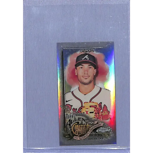 2022 Topps Allen and Ginter Chrome Mini Refractor #57 Matt Olson NM-MT Atlanta Braves Baseball Card - Baseball Card