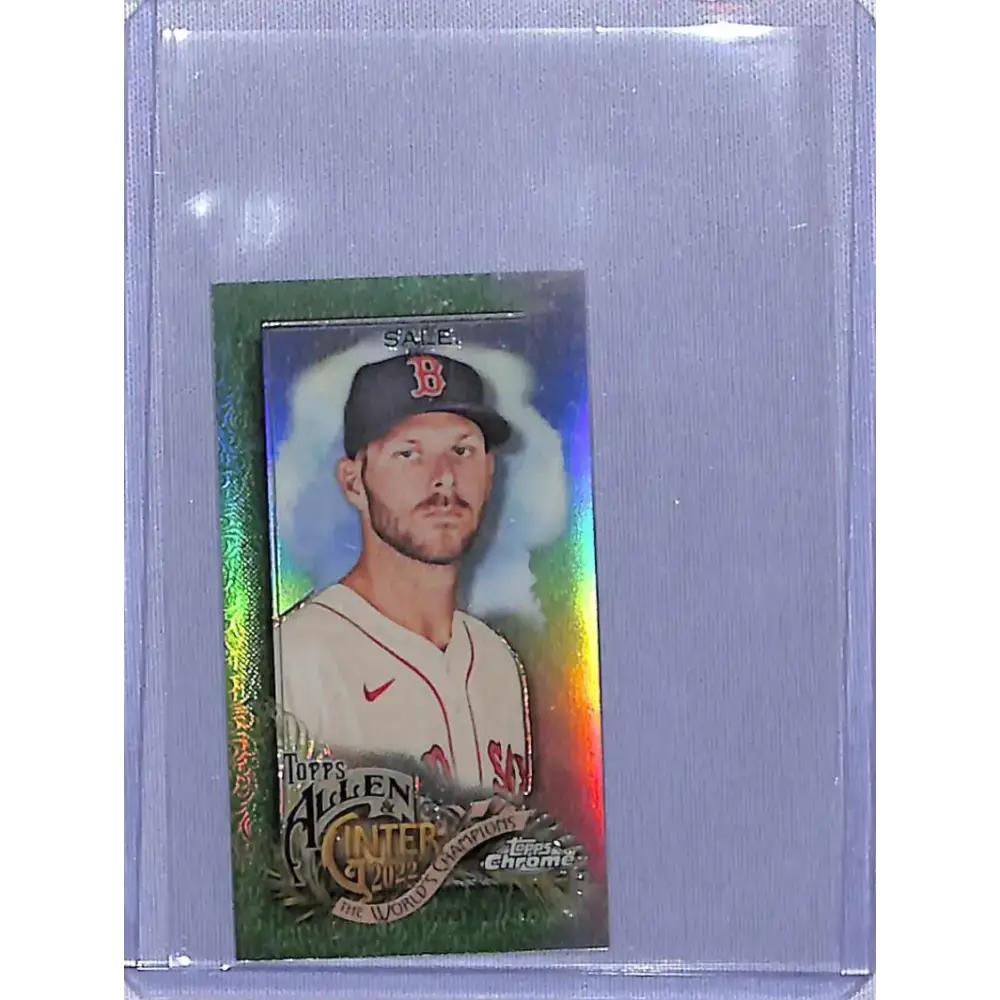 2022 Topps Allen and Ginter Chrome Mini Refractor Green #272 Chris Sale NM-MT 26/99 Boston Red Sox - Baseball Card