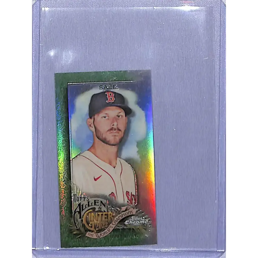 2022 Topps Allen and Ginter Chrome Mini Refractor Green #272 Chris Sale NM-MT 26/99 Boston Red Sox - Baseball Card