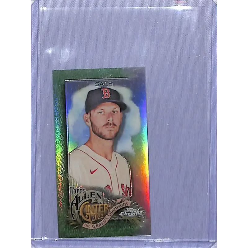 2022 Topps Allen and Ginter Chrome Mini Refractor Green #272 Chris Sale NM-MT 26/99 Boston Red Sox - Baseball Card