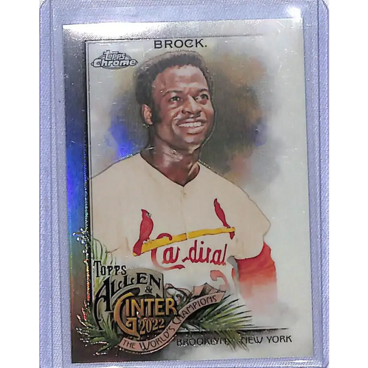 2022 Topps Allen and Ginter Chrome Refractor #107 Lou Brock NM-MT St. Louis Cardinals Baseball Card - Baseball Card