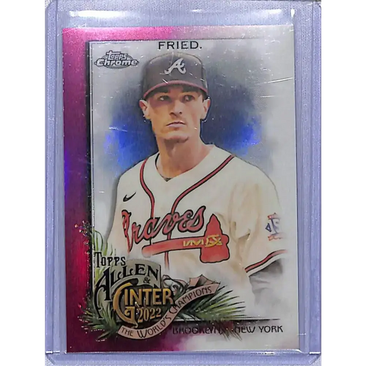 2022 Topps Allen and Ginter Chrome Refractor Magenta #230 Max Fried NM-MT 160/199 Atlanta Braves - Baseball Card Single