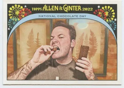 National Chocolate Day trading card from Topps Allen and Ginter It’s Your Special Day set with original gloss