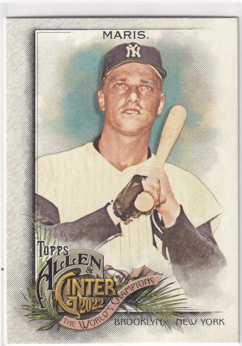 2022 TOPPS ALLEN & GINTER #215 ROGER MARIS WORLD CHAMPION- NEW YORK YANKEES - Baseball Card Single