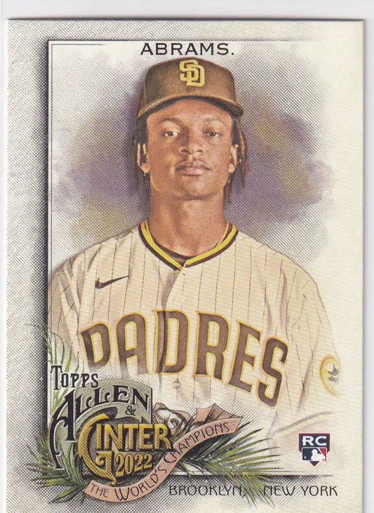 2022 TOPPS ALLEN & GINTER #226 CJ ABRAMS WORLD CHAMPION- SAN DIEGO PADRES - Baseball Card Single