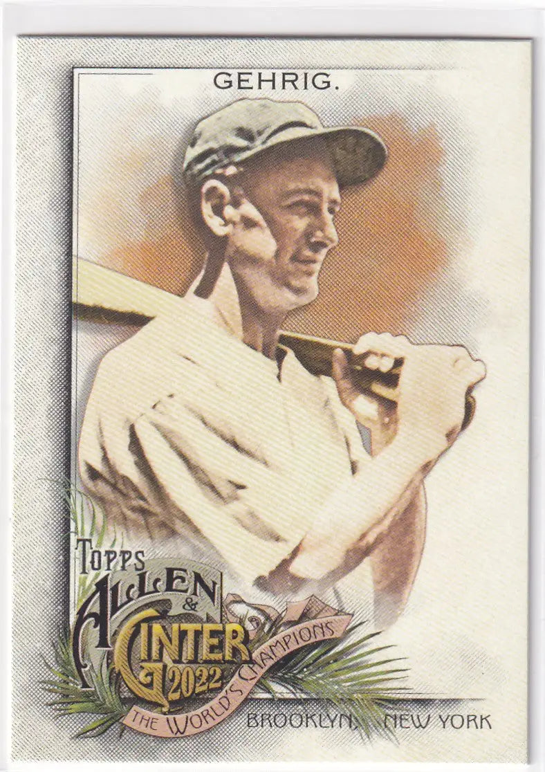 2022 TOPPS ALLEN & GINTER #26 LOU GEHRIG WORLD CHAMPION- NEW YORK YANKEES - Baseball Card Single