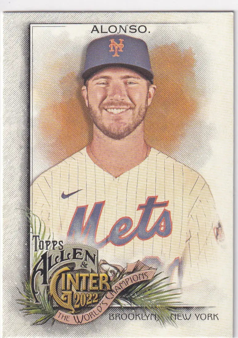 2022 TOPPS ALLEN & GINTER #29 PETE ALONSO WORLD CHAMPION- NEW YORK METS - Baseball Card Single