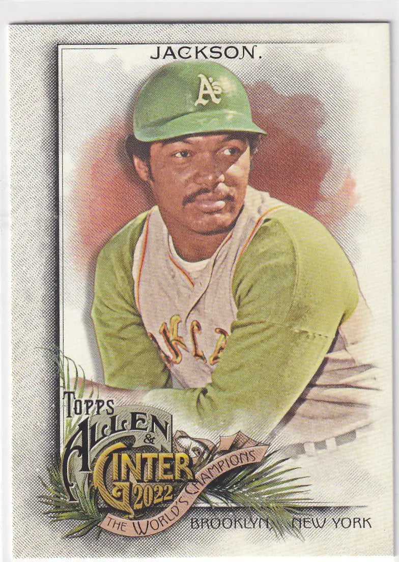 2022 TOPPS ALLEN & GINTER #5 REGGIE JACKSON THE WORLD CHAMPION- OAKLAND ATHLETIC - Baseball Card Single