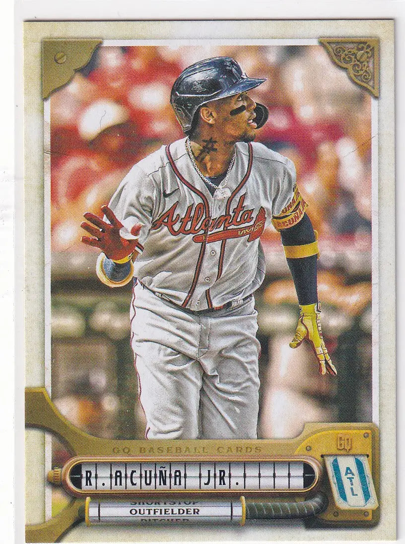 2022 TOPPS ALLEN & GINTER #68 RONALD ACUNA JR- ATLANTA BRAVES - Baseball Card Single
