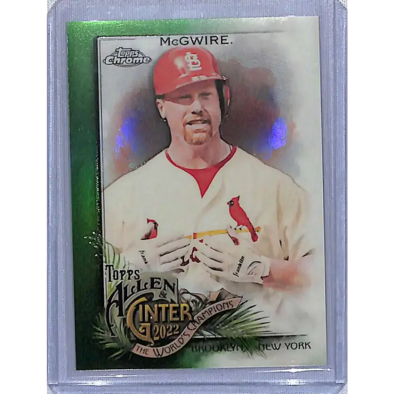 2022 Topps Allen & Ginter Chrome #102 Mark McGwire Green Refractor #/99 NM-MT Baseball Card - Baseball Card Single