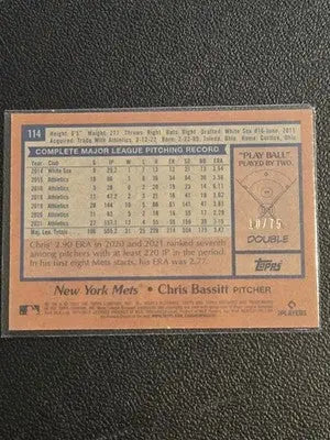 2022 Topps Archives #114 Chris Bassitt Red #/75 - Baseball Card Single