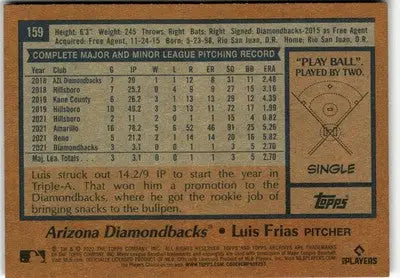 2022 Topps Archives #159 Luis Frias - Baseball Card Single