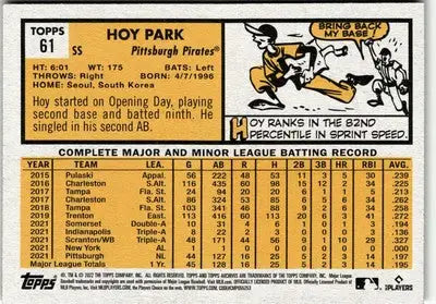 2022 Topps Archives #61 Hoy Park - Baseball Card Single