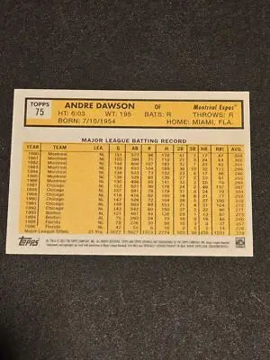 2022 Topps Archives #75 Andre Dawson - Baseball Card Single
