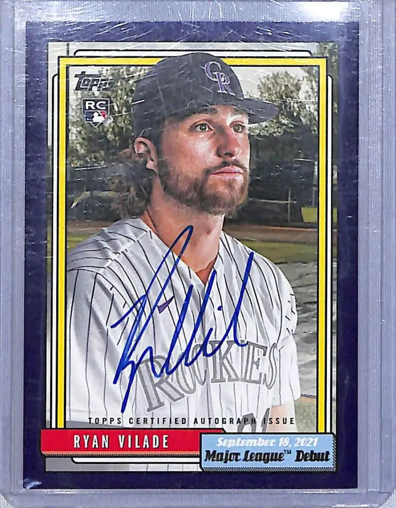 2022 Topps Archives Blue #72DB-RV Ryan Vilade NM-MT Auto 69/150 - Baseball Card Single