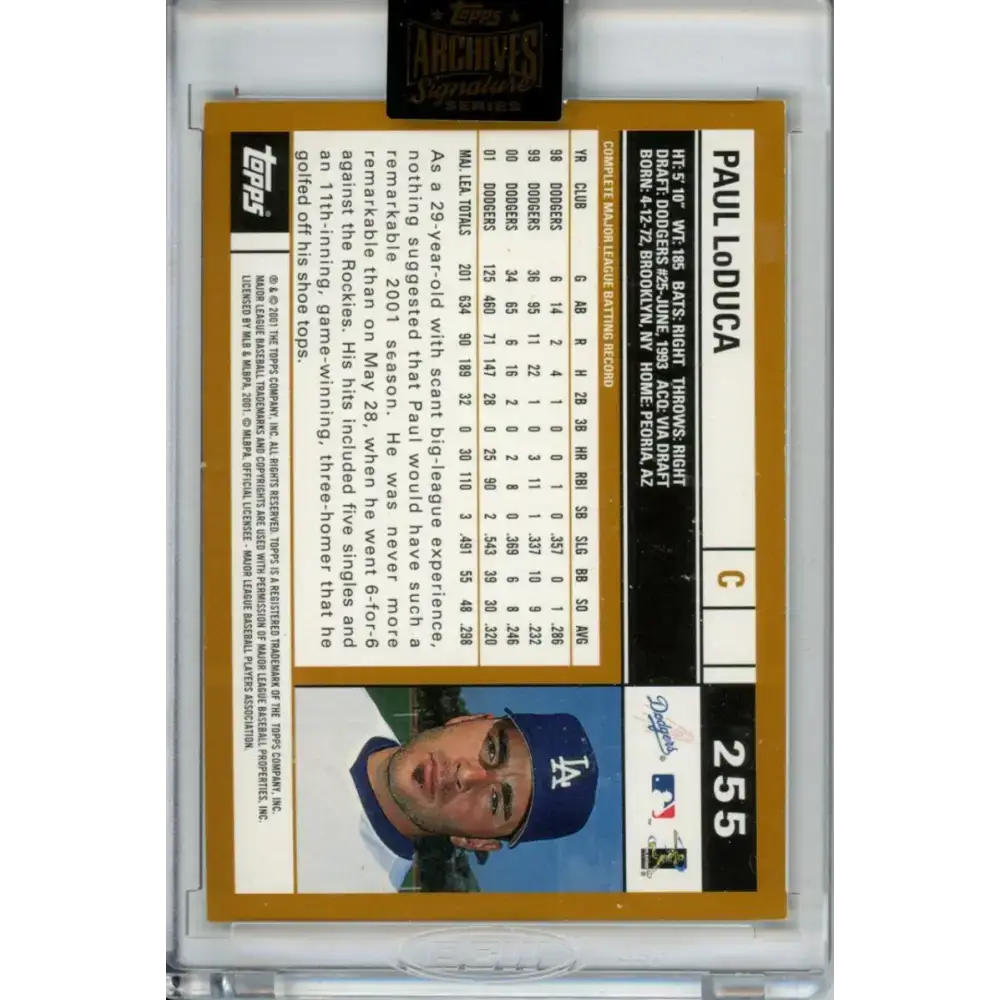 2022 Topps Archives Signatures #255 Paul LoDuca NM-MT Auto 23/97 Los Angeles Dodgers Baseball Card - Baseball Card