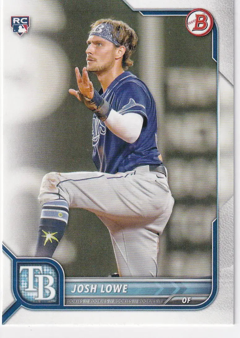 2022 TOPPS BOWMAN #33 JOSH LOWE- TAMPA BAY RAYS - Baseball Card Single