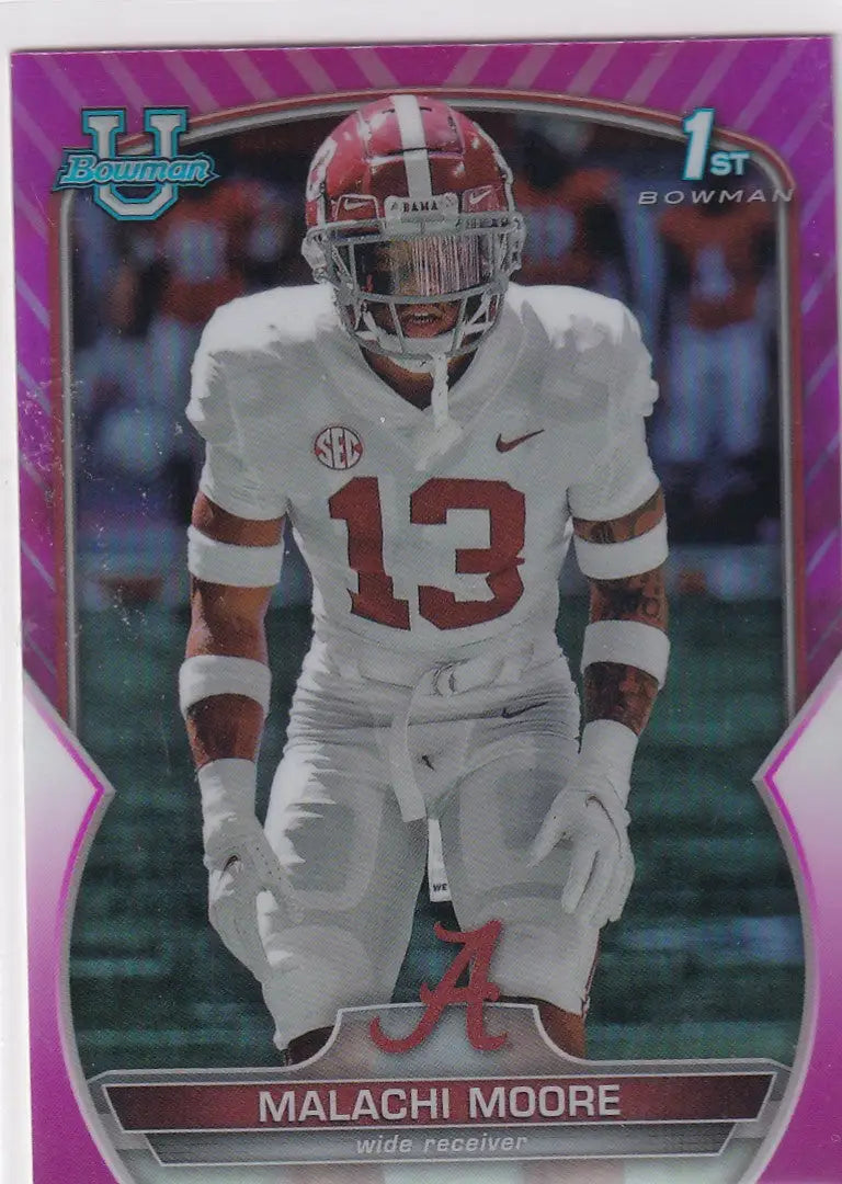 2022 TOPPS BOWMAN #74 MALACHI MOORE PINK- ALABAMA