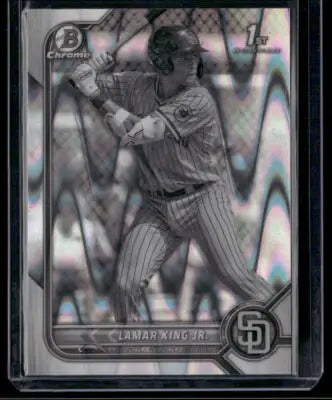 2022 Topps Bowman Chrome Lamar King Jr. #BDC-143 Black & White WaveRay 1st - Baseball Card Single