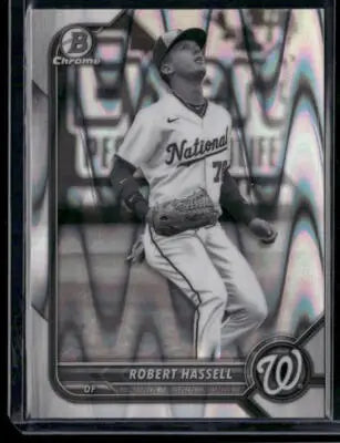 2022 Topps Bowman Chrome Robert Hassell #BDC-169 Black & White WaveRay Baseball - Baseball Card Single