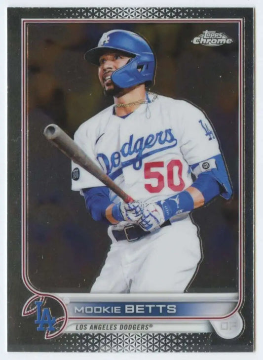 2022 Topps Chrome #100 Mookie Betts NM-MT Los Angeles Dodgers Baseball Card - Baseball Card Single