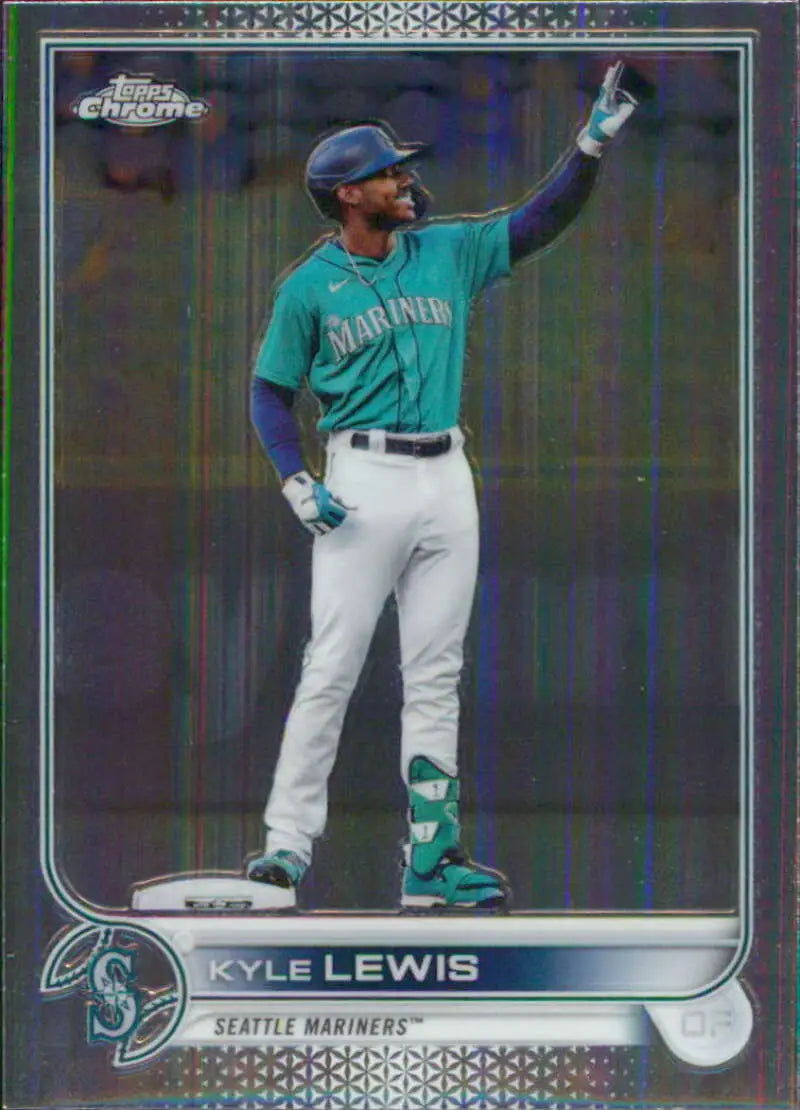 2022 Topps Chrome #102 Kyle Lewis NM-MT Seattle Mariners Baseball Card - Baseball Card Single