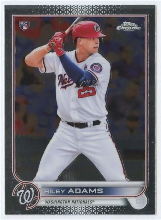 2022 Topps Chrome #103 Riley Adams NM-MT RC Rookie Washington Nationals Baseball Card - Baseball Card Single