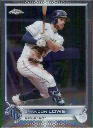 2022 Topps Chrome Brandon Lowe baseball card with original gloss Rays ID 47765