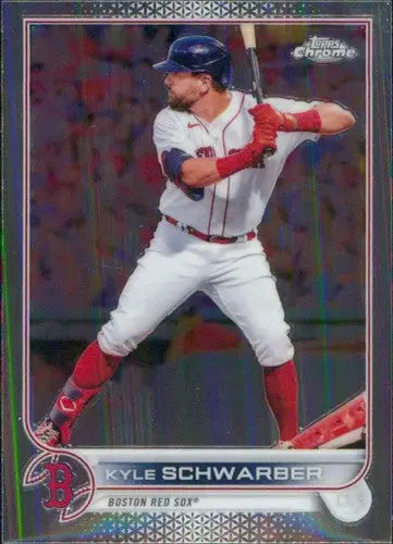 2022 Topps Chrome Kyle Schwarber baseball card with original gloss featuring Red Sox ID 47752