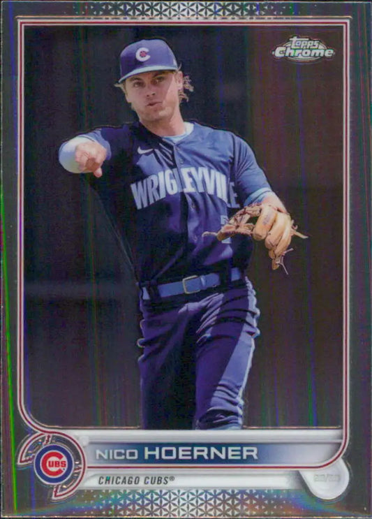 2022 Topps Chrome #111 Nico Hoerner NM-MT Chicago Cubs Baseball Card - Baseball Card Single