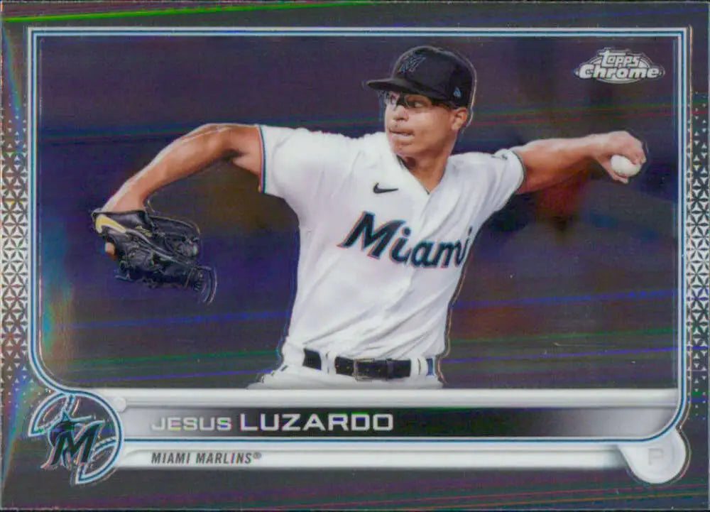 2022 Topps Chrome #112 Jesus Luzardo NM-MT Miami Marlins Baseball Card - Baseball Card Single