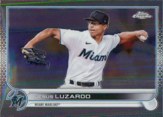 2022 Topps Chrome #112 Jesus Luzardo NM-MT Miami Marlins Baseball Card - Baseball Card Single