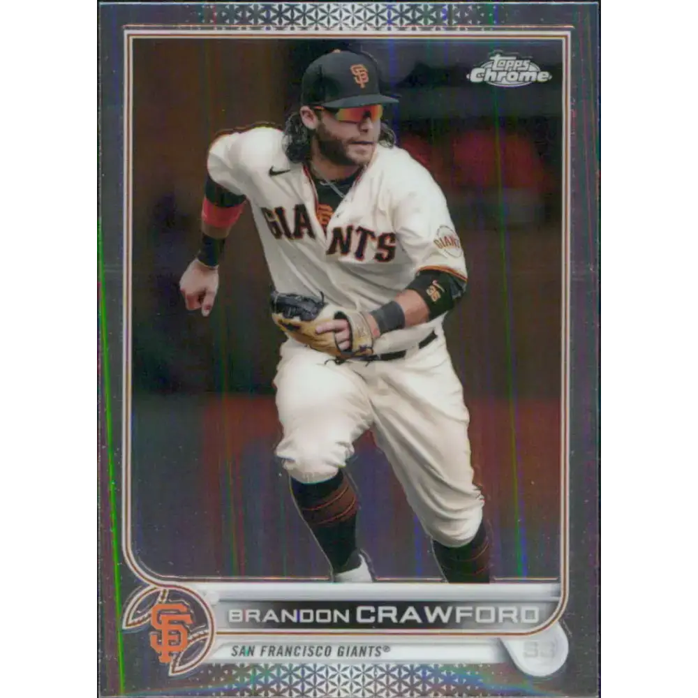 2022 Topps Chrome #115 Brandon Crawford NM-MT San Francisco Giants Baseball Card - Baseball Card Single