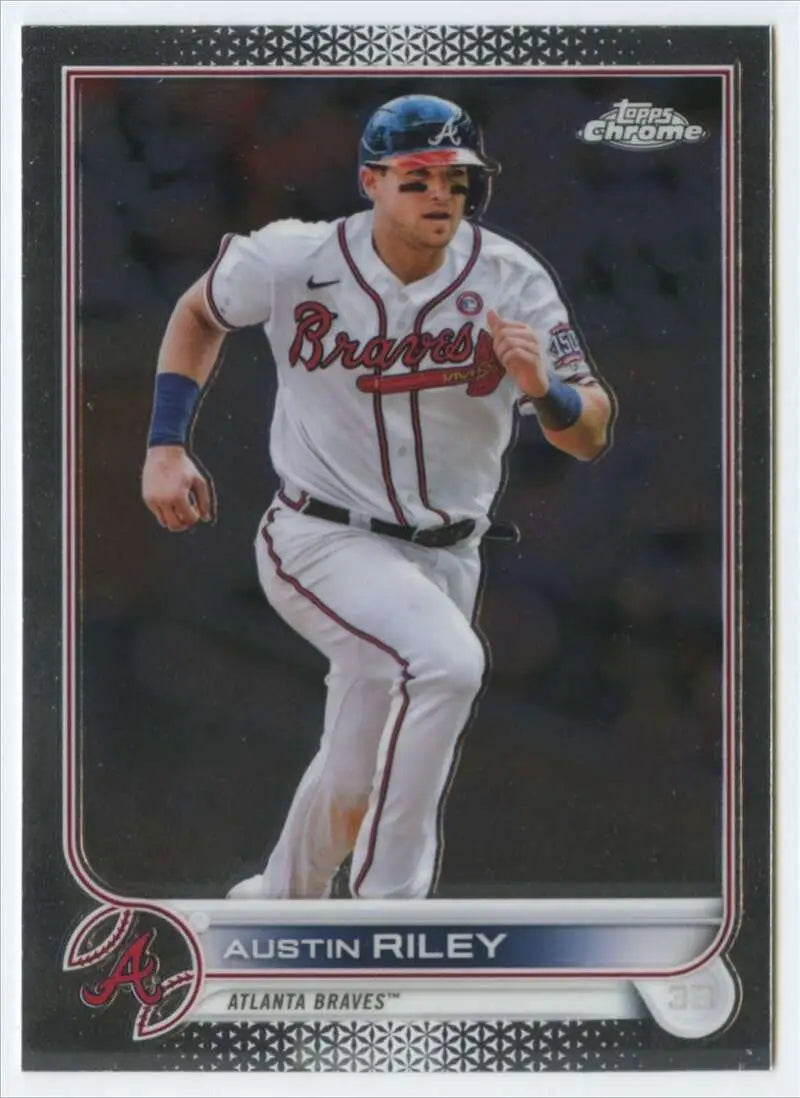 2022 Topps Chrome #116 Austin Riley NM-MT Atlanta Braves Baseball Card - Baseball Card Single