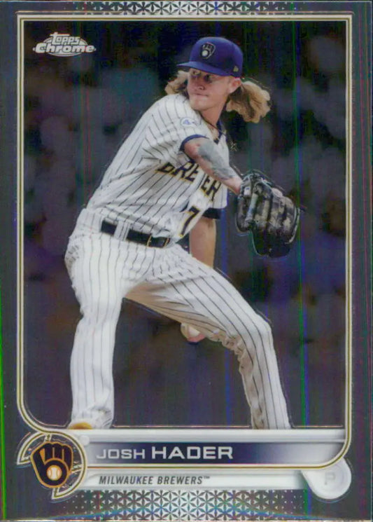 2022 Topps Chrome #119 Josh Hader NM-MT Milwaukee Brewers Baseball Card - Baseball Card Single