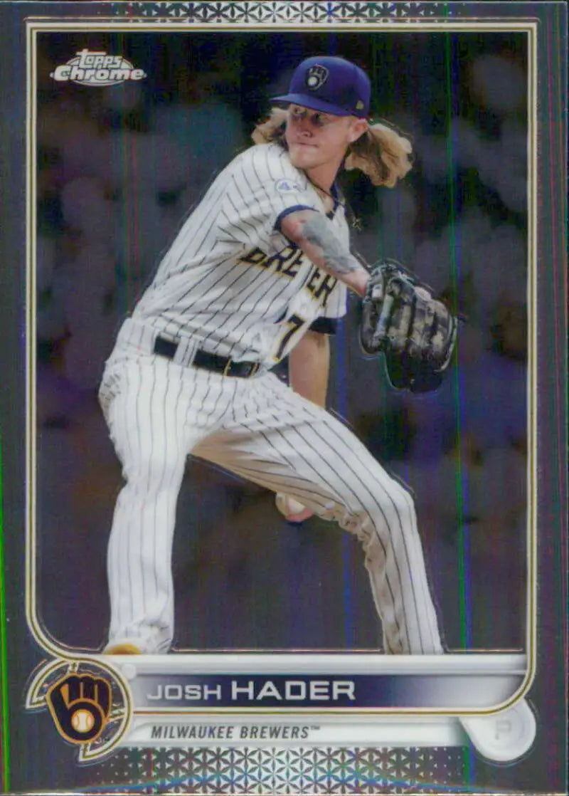 2022 Topps Chrome #119 Josh Hader NM-MT Milwaukee Brewers Baseball Card - Baseball Card Single