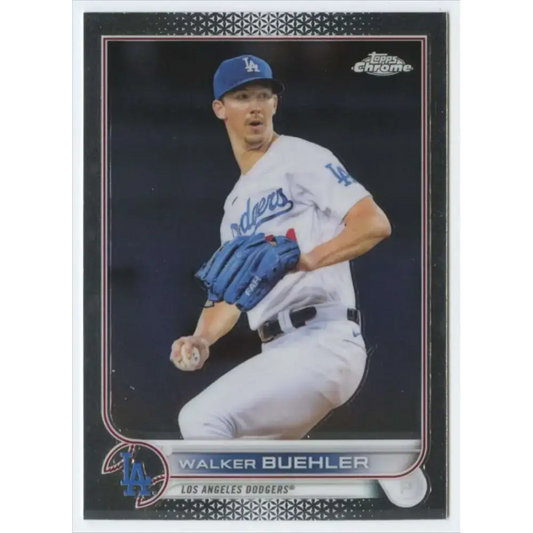 2022 Topps Chrome #123 Walker Buehler NM-MT Los Angeles Dodgers Baseball Card - Baseball Card Single