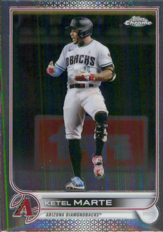 2022 Topps Chrome #124 Ketel Marte NM-MT Arizona Diamondbacks Baseball Card - Baseball Card Single