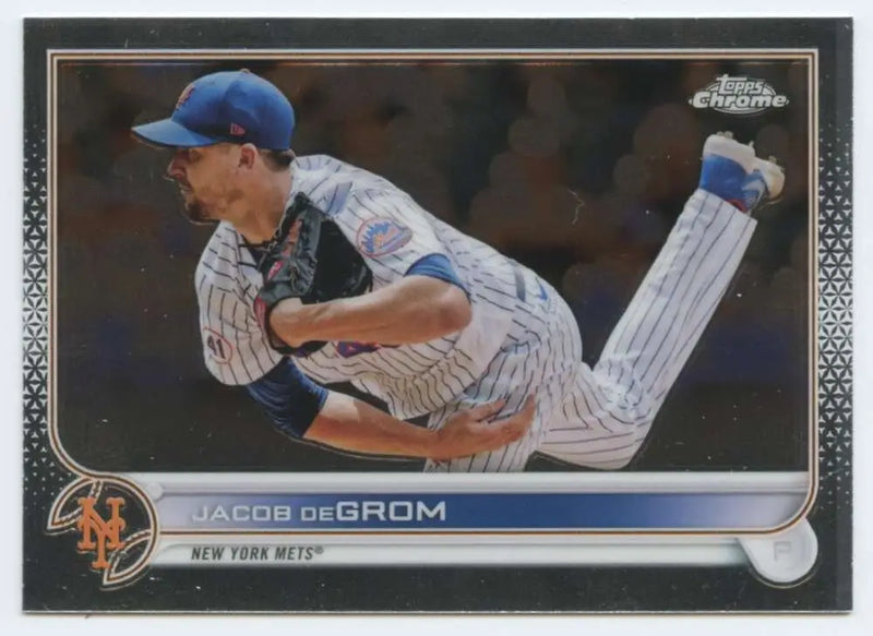 2022 Topps Chrome #125 Jacob deGrom NM-MT New York Mets Baseball Card - Baseball Card Single