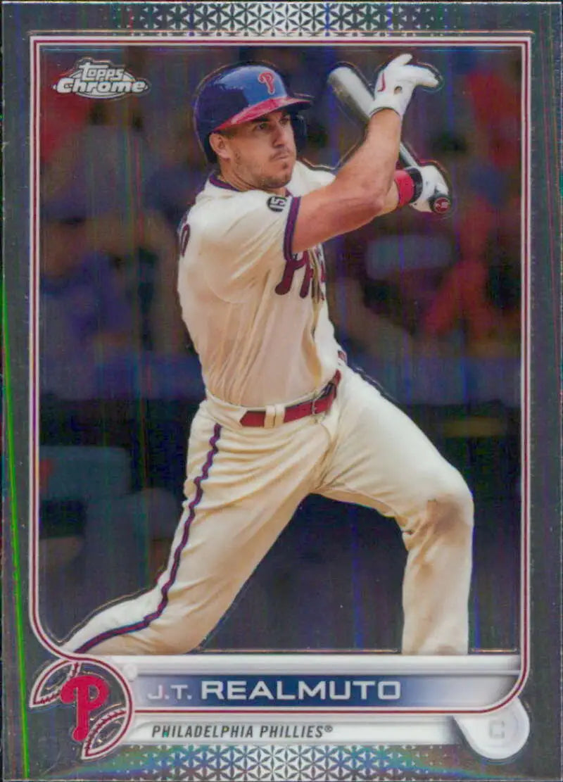 2022 Topps Chrome #13 J.T. Realmuto NM-MT Philadelphia Phillies Baseball Card - Baseball Card Single