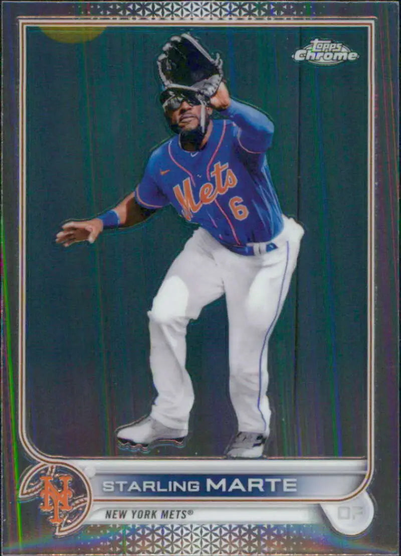 2022 Topps Chrome #132 Starling Marte NM-MT New York Mets Baseball Card - Baseball Card Single
