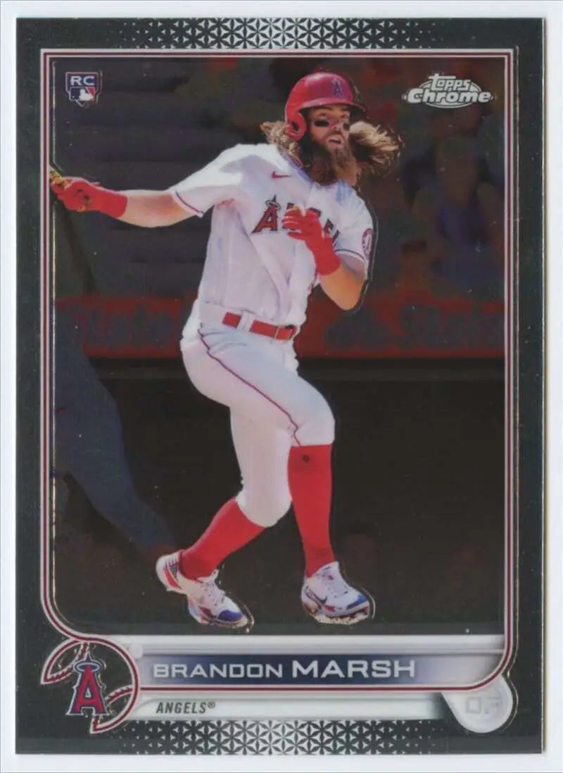 2022 Topps Chrome #133 Brandon Marsh NM-MT RC Rookie Los Angeles Angels Baseball Card - Baseball Card Single