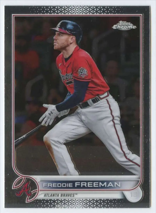 2022 Topps Chrome #14 Freddie Freeman NM-MT Atlanta Braves Baseball Card - Baseball Card Single